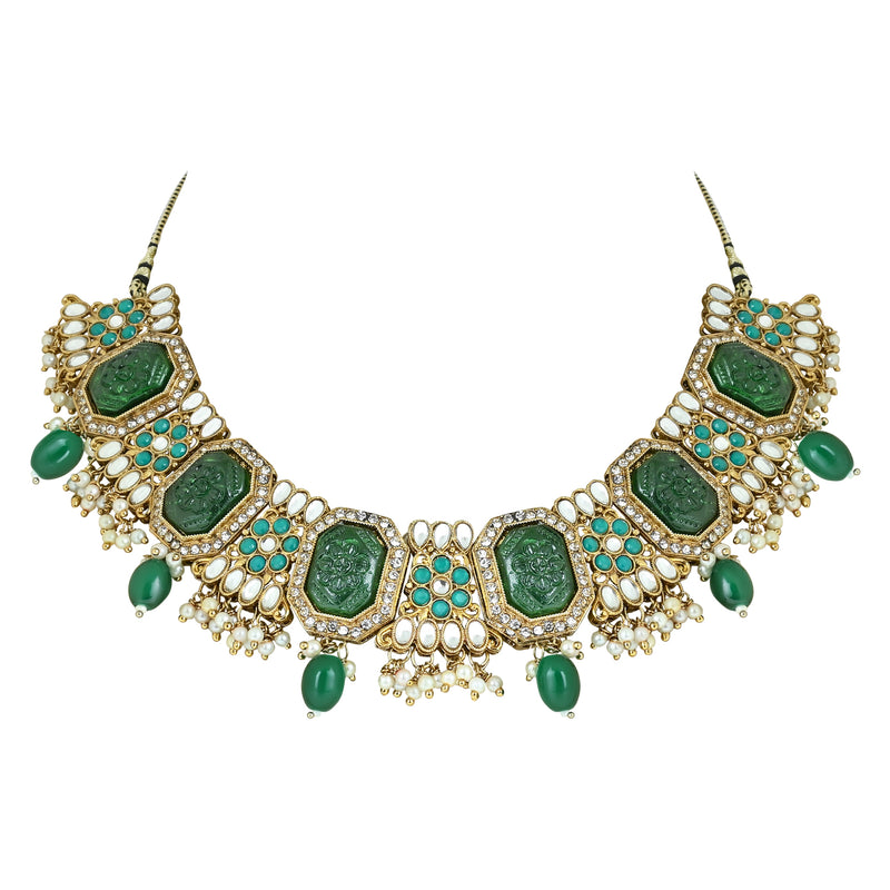 Siyona Green Necklace Set