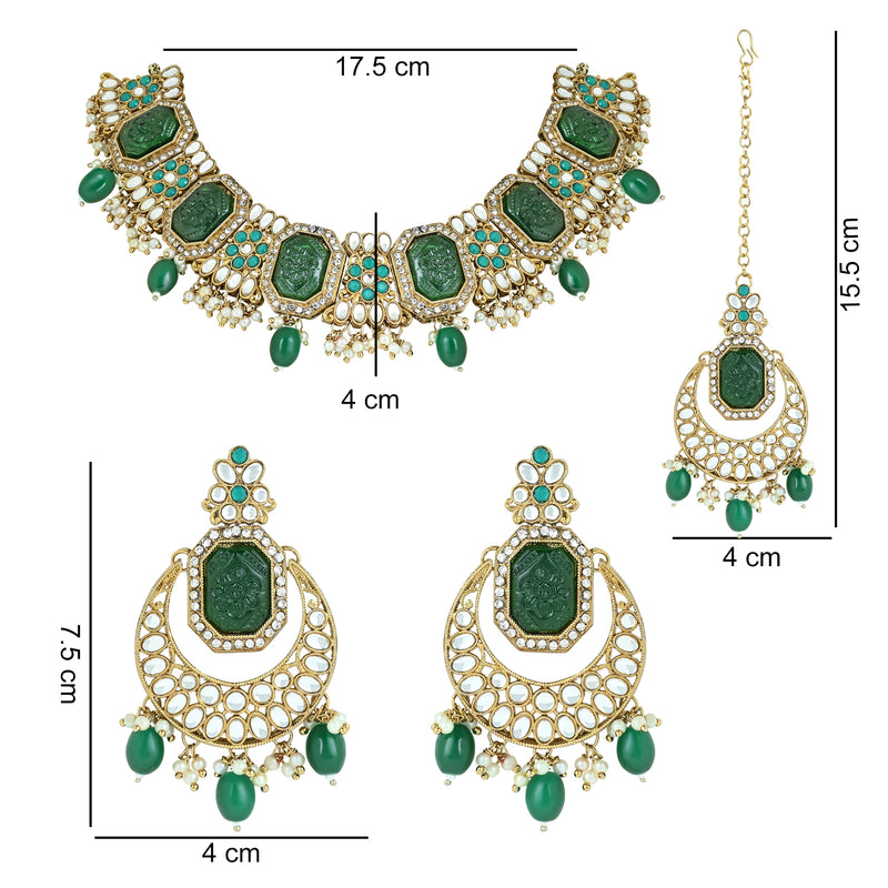 Siyona Green Necklace Set