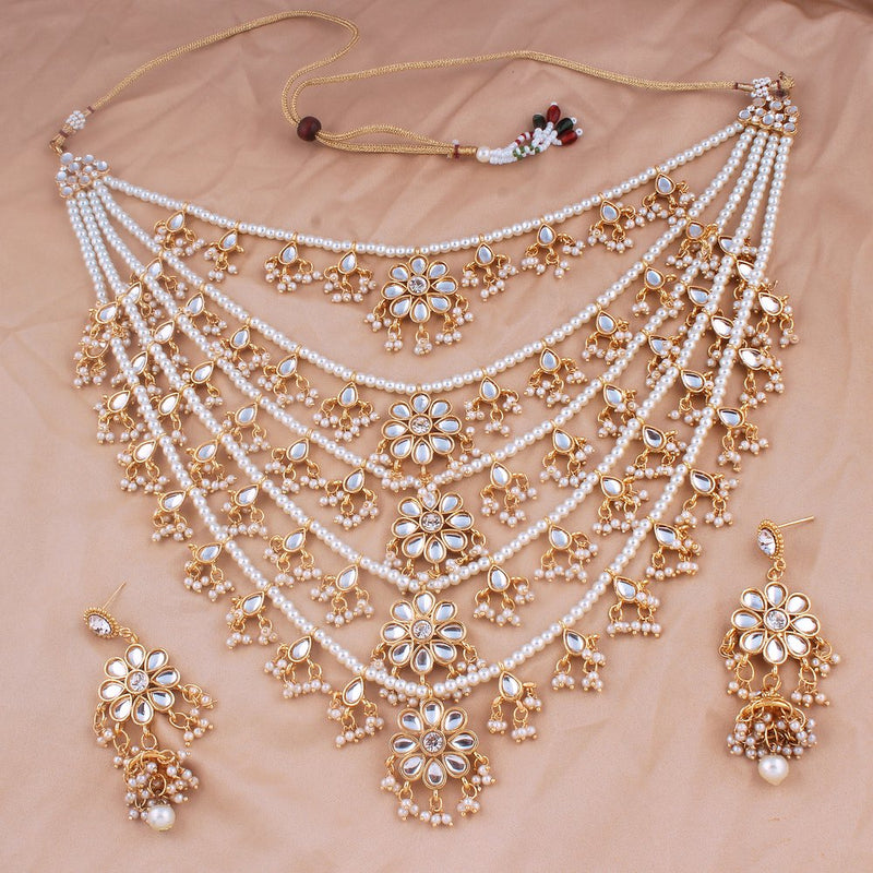 kundan , pearls , jewellery set 
