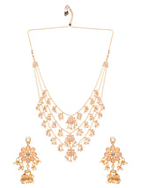 Nishat Peach Necklace Set
