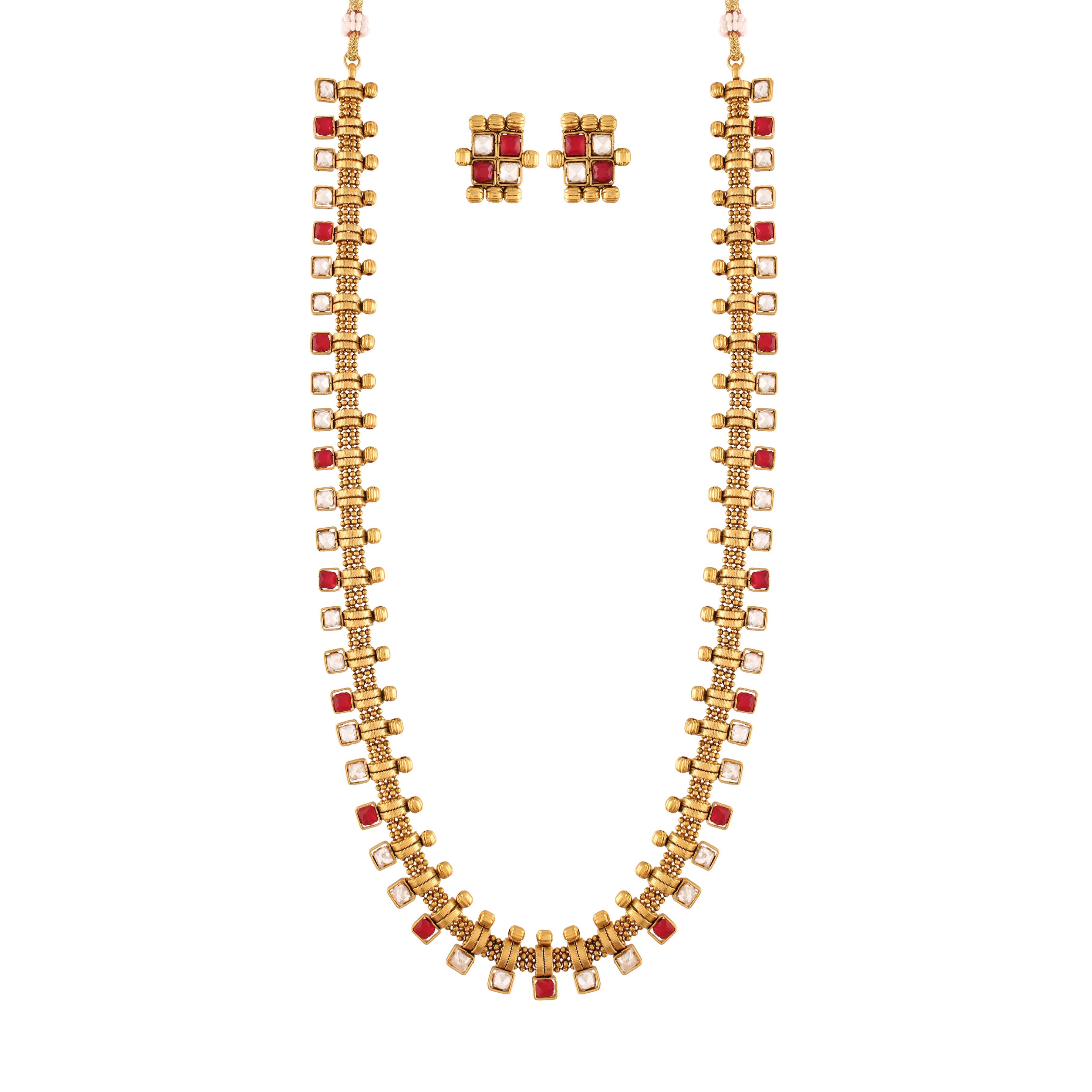Naveli Ruby Jewellery Set