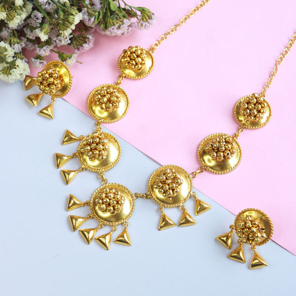 gold plated jewellery set 