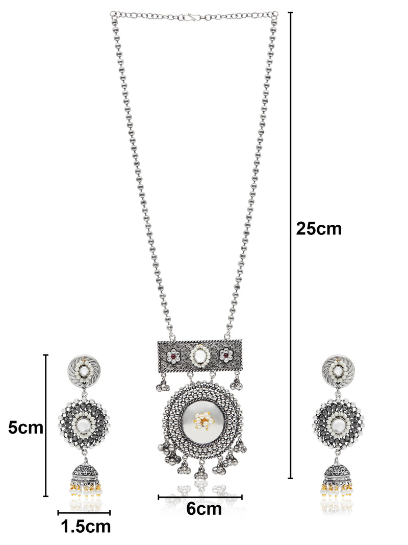 ' AKHILA ' Oxidised Necklace Set
