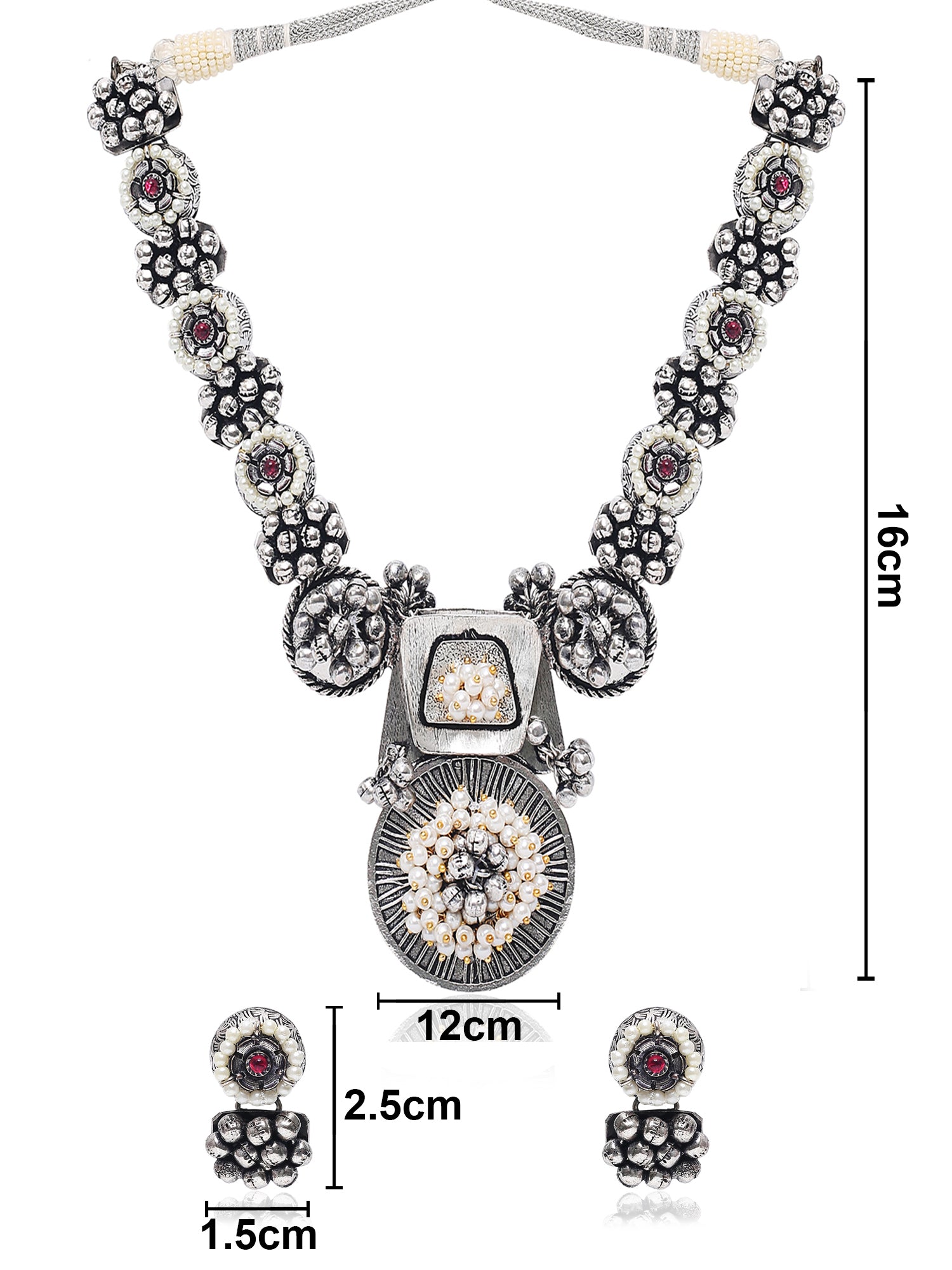 ' SHACHI ' Oxidised Necklace Set