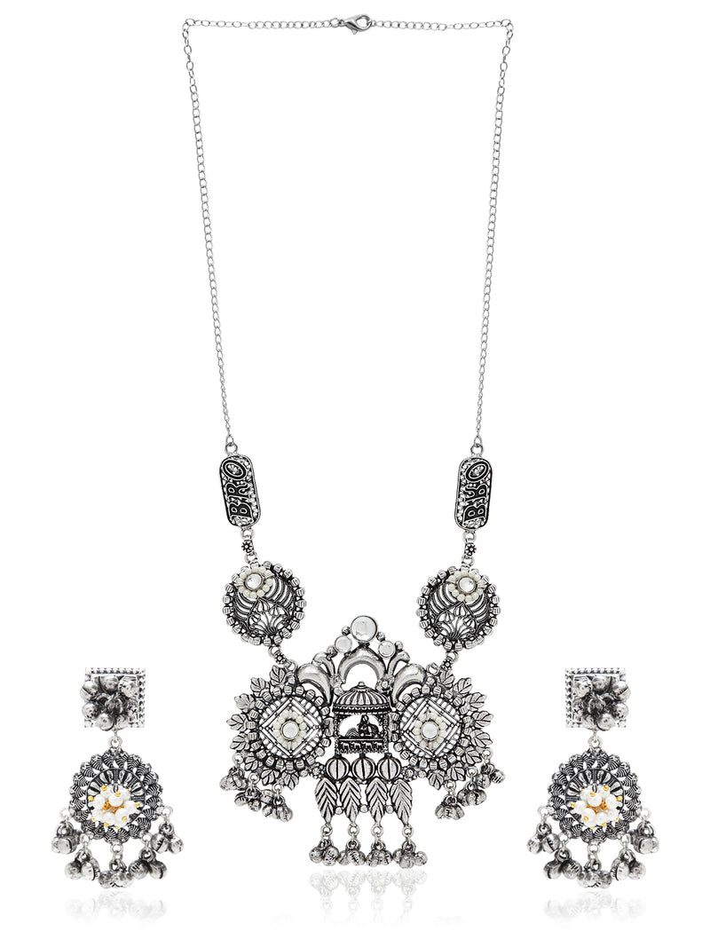 ' MRIGNA ' Oxidised Necklace Set