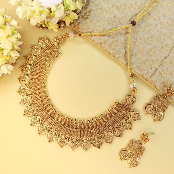 Gold temple jewellery ,laxmi choker 