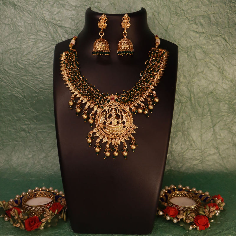 Arunima Green jewellery set