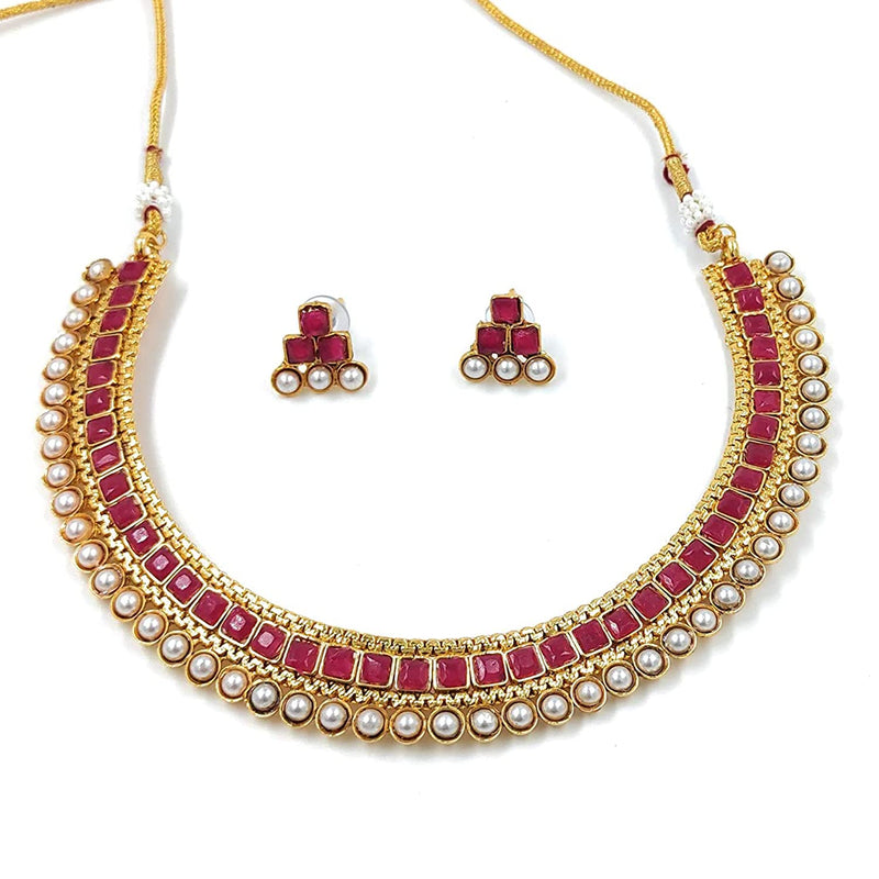 Utsavi Pink Necklace Set