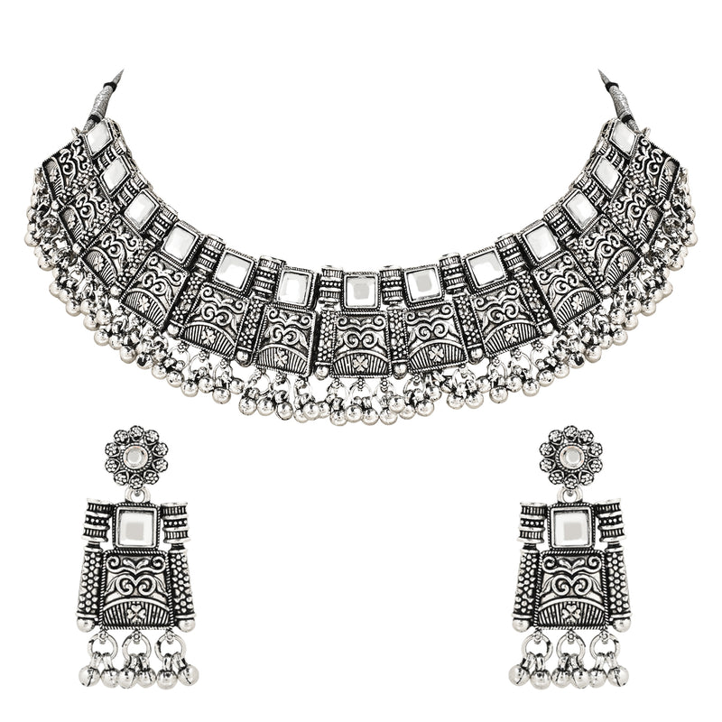 silver jewellery, oxidised, navratri
