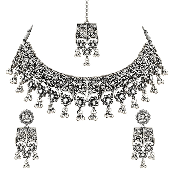 silver jewellery, oxidised, navratri