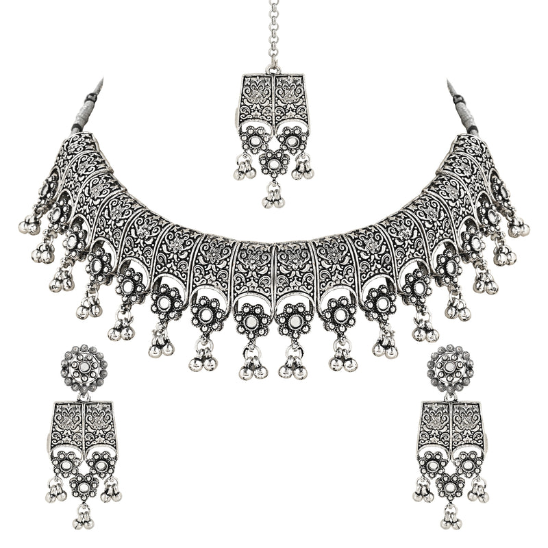 silver jewellery, oxidised, navratri