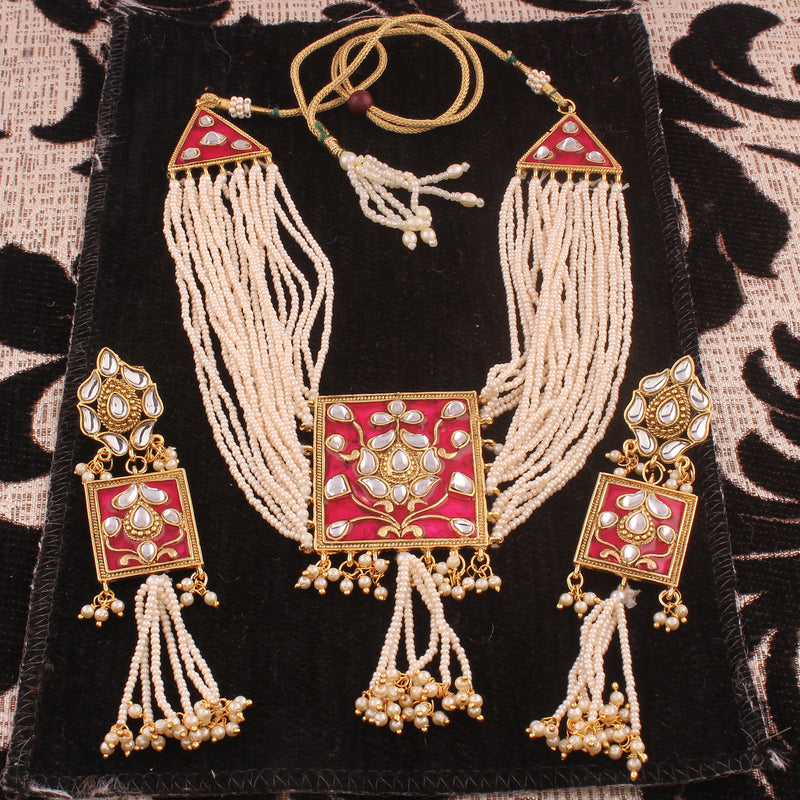 Sohini RaniPink Necklace Set