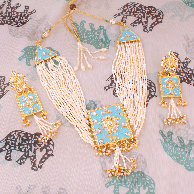 Sohini Turquoise Necklace Set
