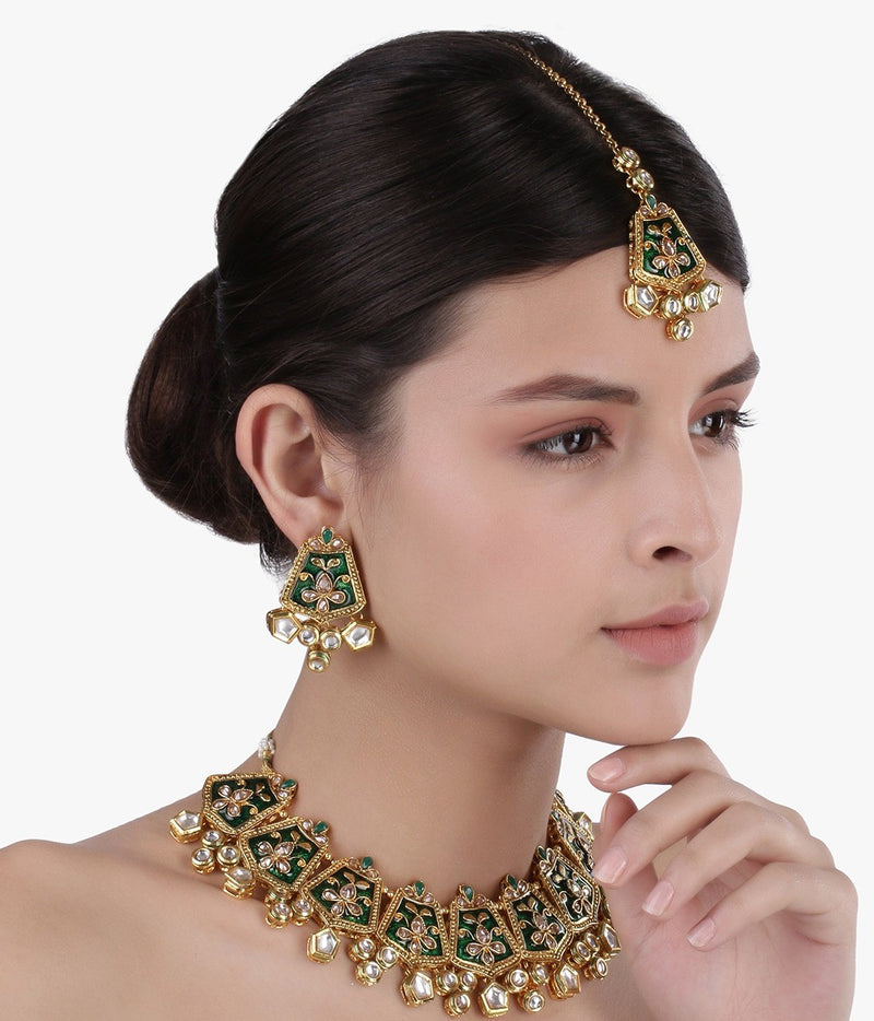 mennakari , kundan ,jewellery  set