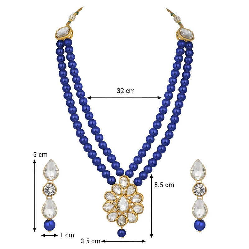 Rayasha Blue Necklace Set