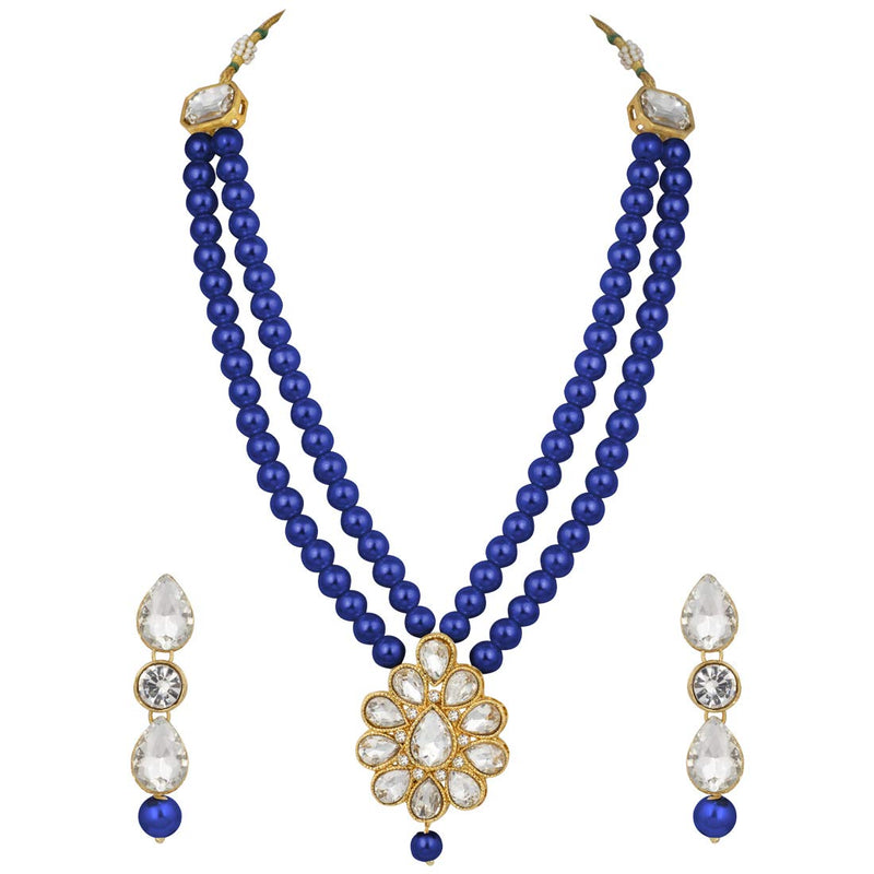 Rayasha Blue Necklace Set