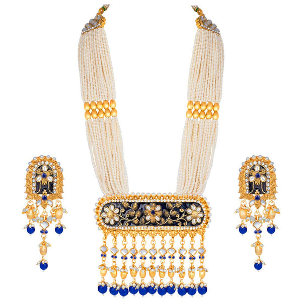 mennakari , kundan , pearls jewellery  set