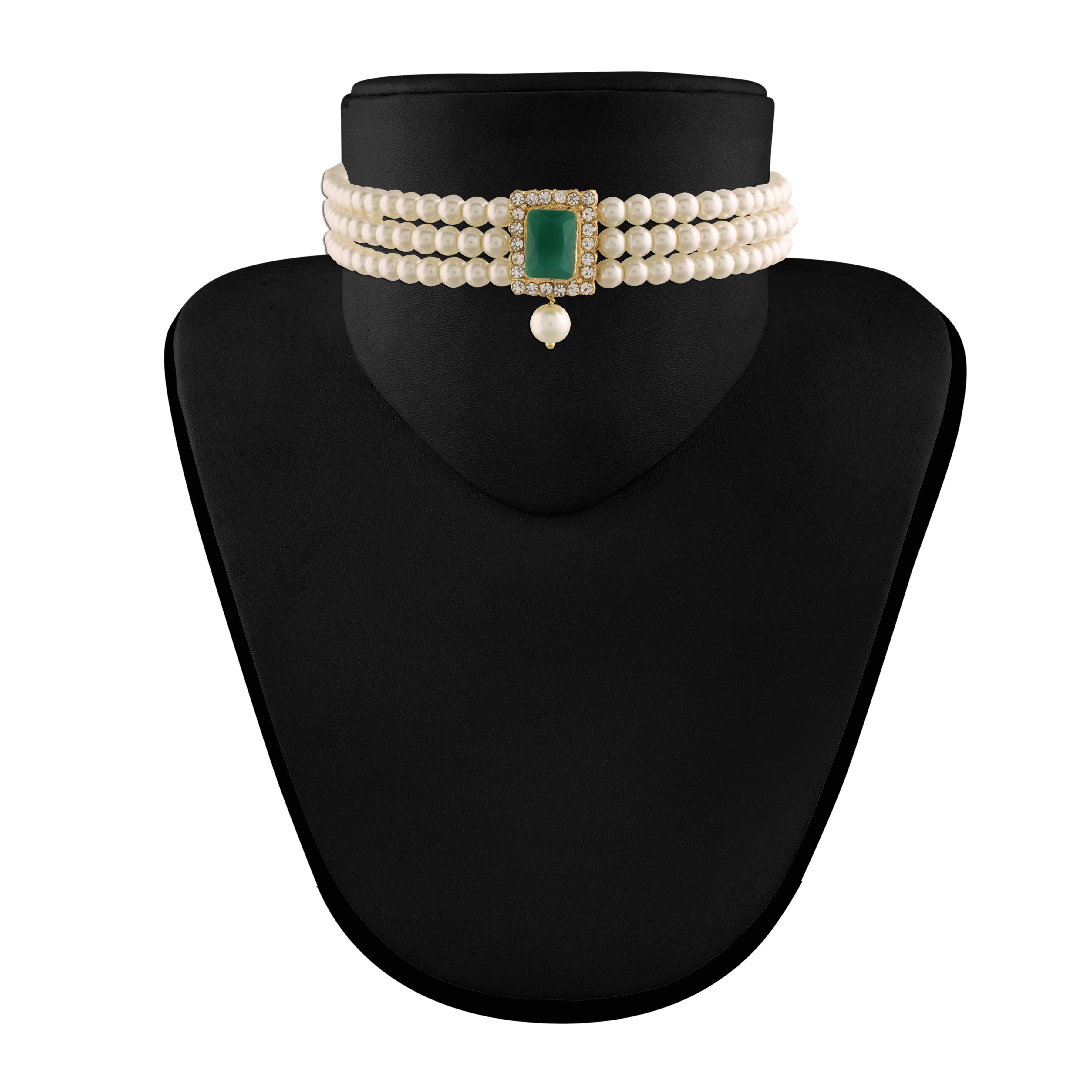 Sanvi Green Choker Set