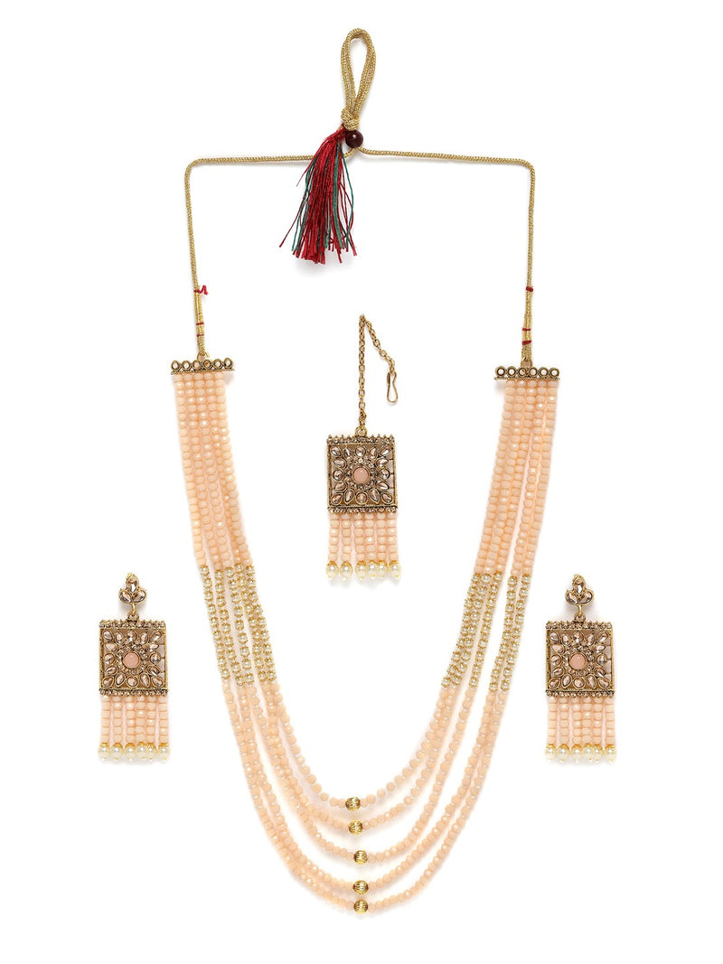 Hemika White Necklace Set