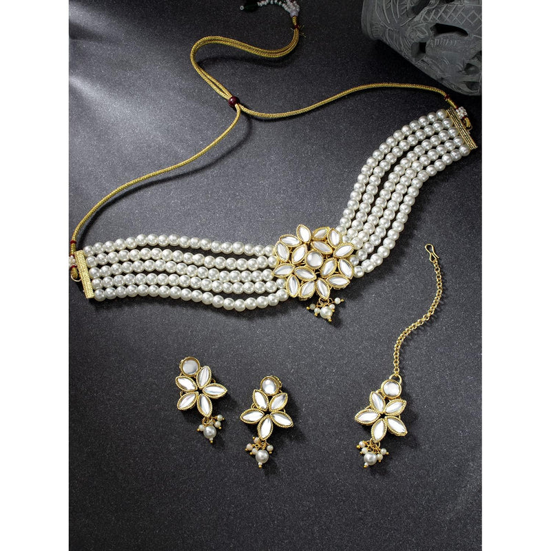 Fareen White Choker Set