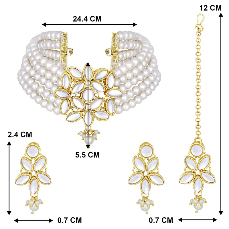 Fareen White Choker Set