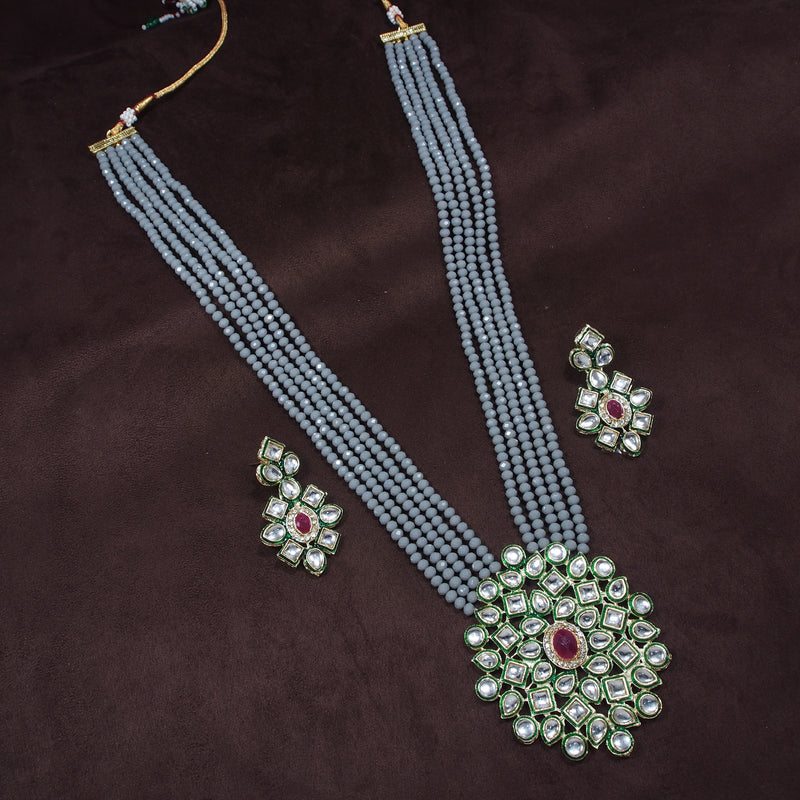 meenakari , kundan , pearls jewellery set