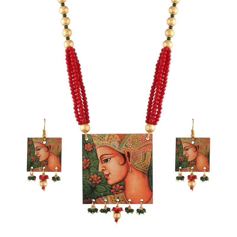 Royal King Portrait Necklace Set