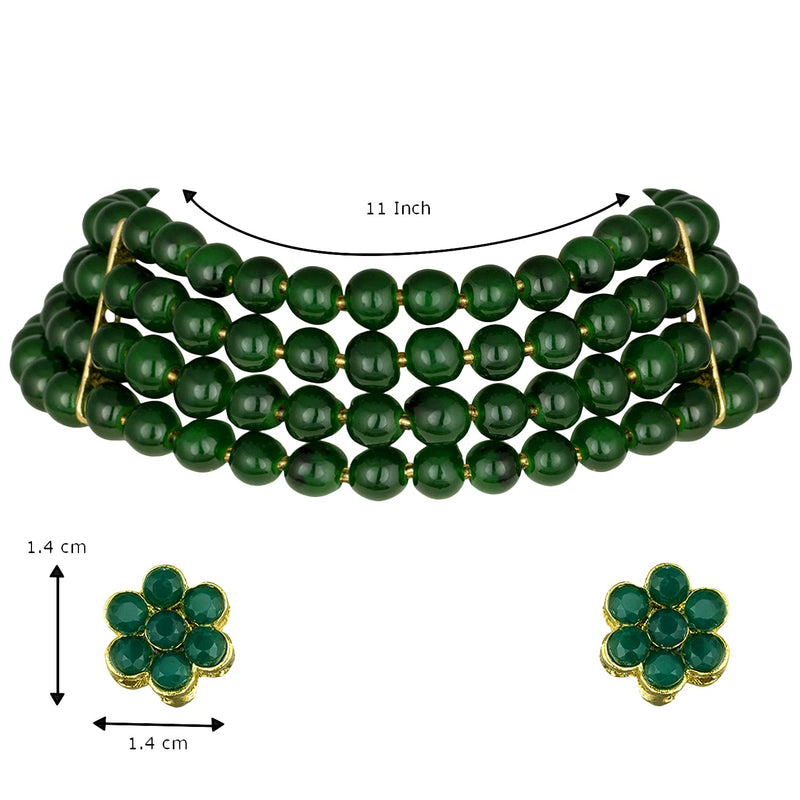 Liana Green Choker Set