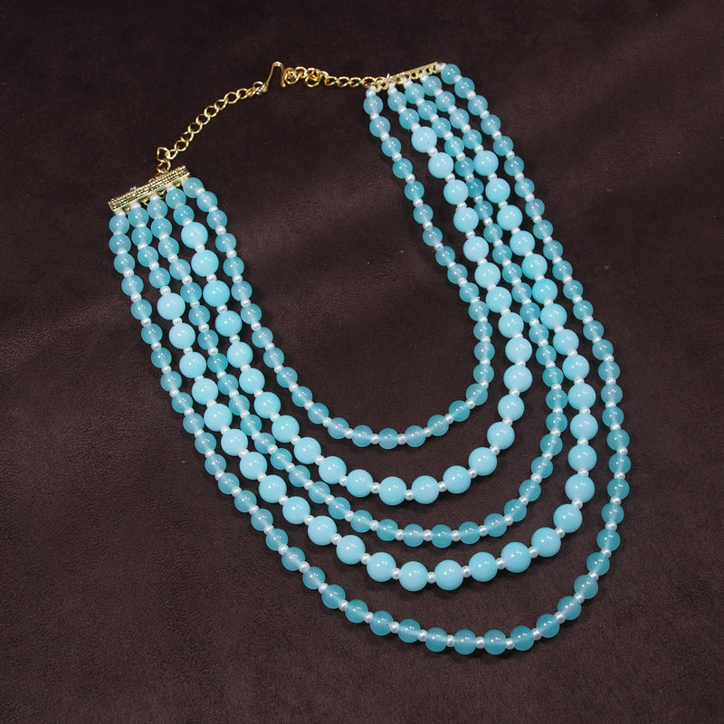Ahana Turquoise Pearl Necklace Set