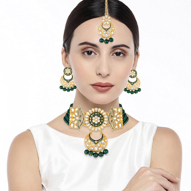 'AARYA' Green Choker Set