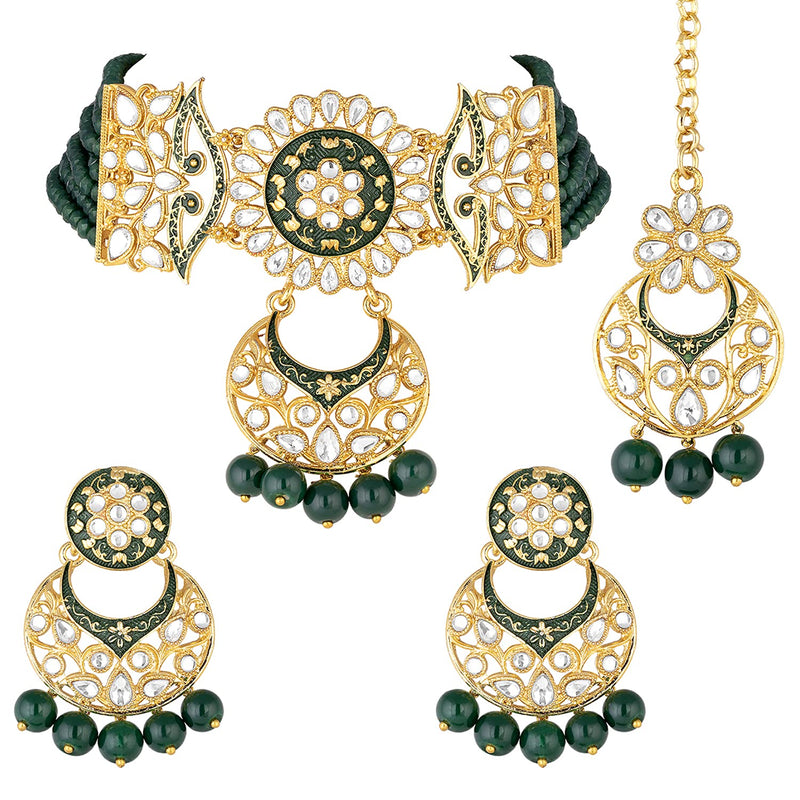 'AARYA' Green Choker Set