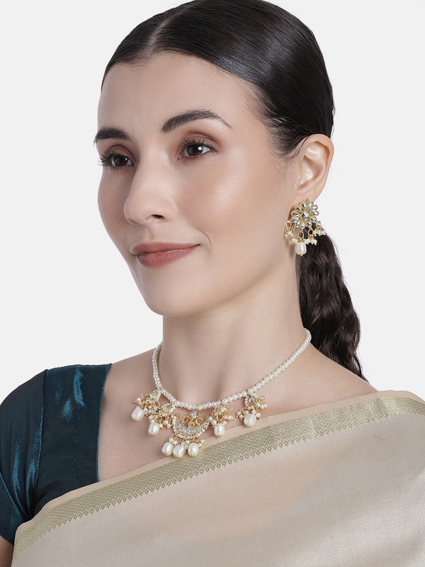 pearls ,kundan , stones necklace set 
