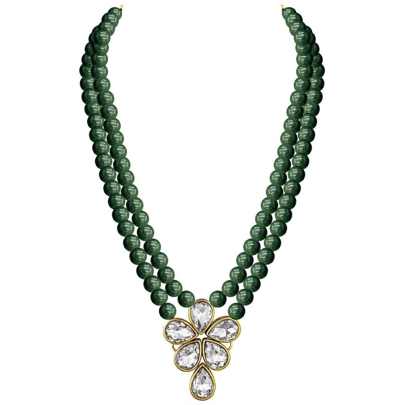 Agnetha green necklace set