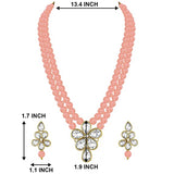Agnetha Peach necklace set