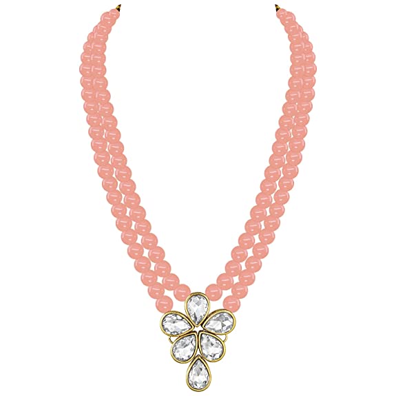Agnetha Peach necklace set