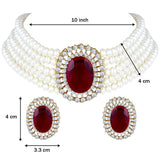 Roop Maroon Choker Set