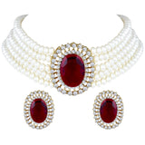 Roop Maroon Choker Set