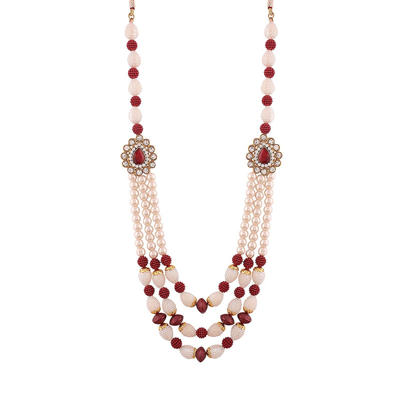 gold plated , moti mala, stones ,pearls Dulha Necklace