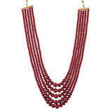 Naksh Maroon Necklace For Men