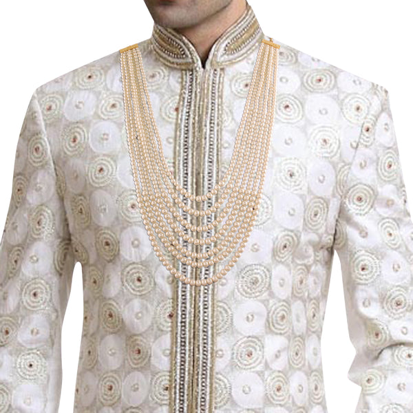 Atharva White Necklace For Men
