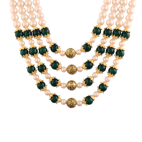Yuvraj Green Necklace For Women