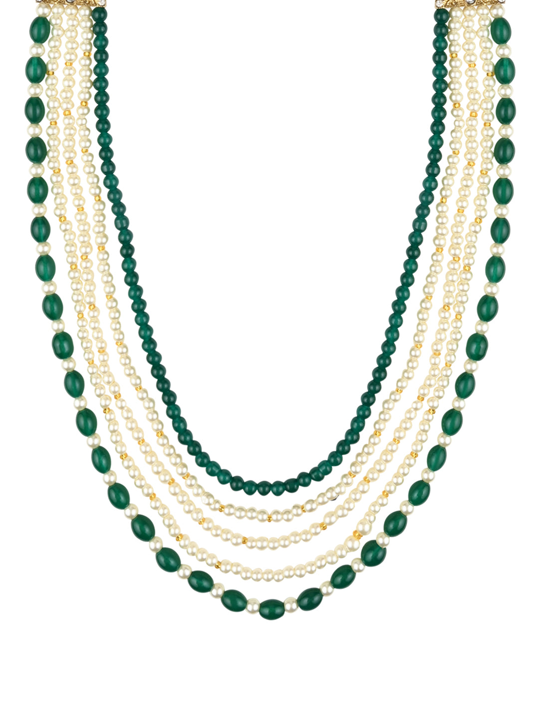 Aakarsh Green Necklace For Men