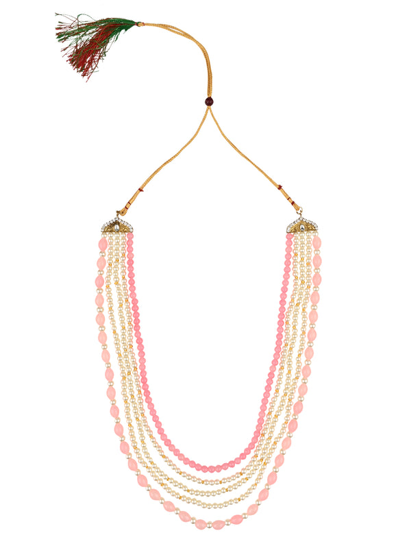 Aakarsh Pink Necklace For Men