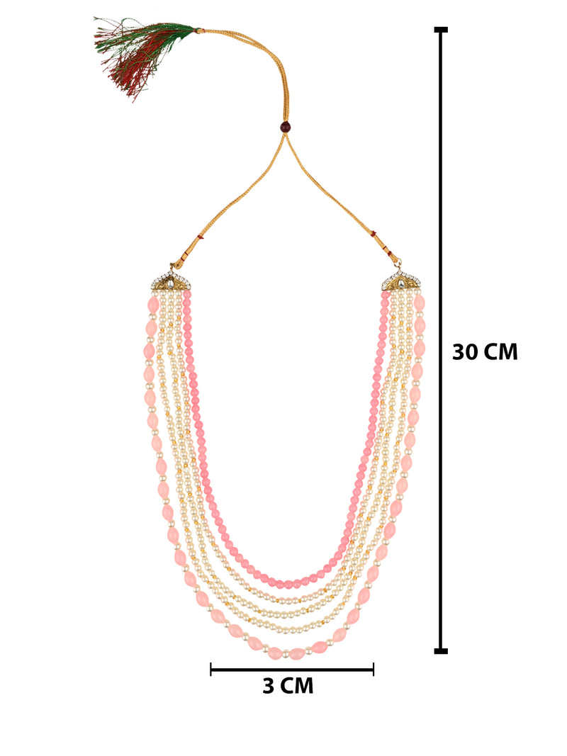 Aakarsh Pink Necklace For Men