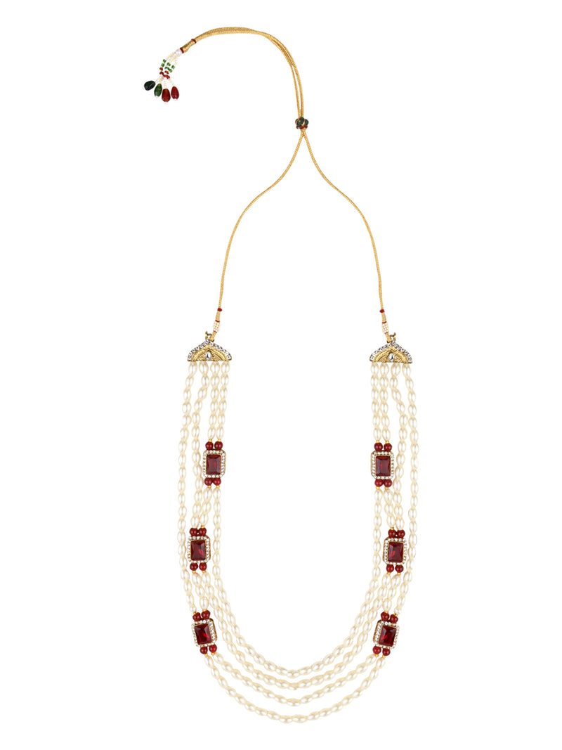 Devansh Maroon Necklace