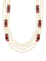 Devansh Maroon Necklace