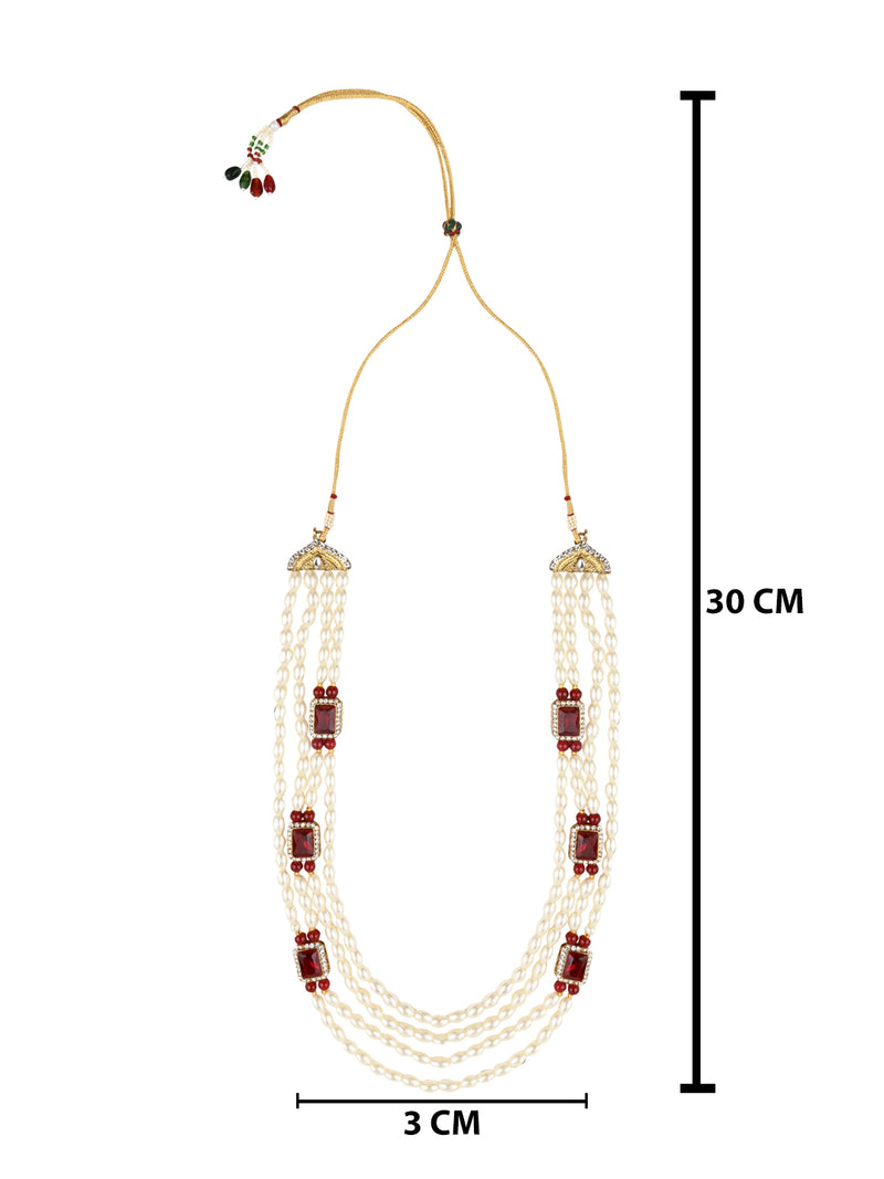 Devansh Maroon Necklace