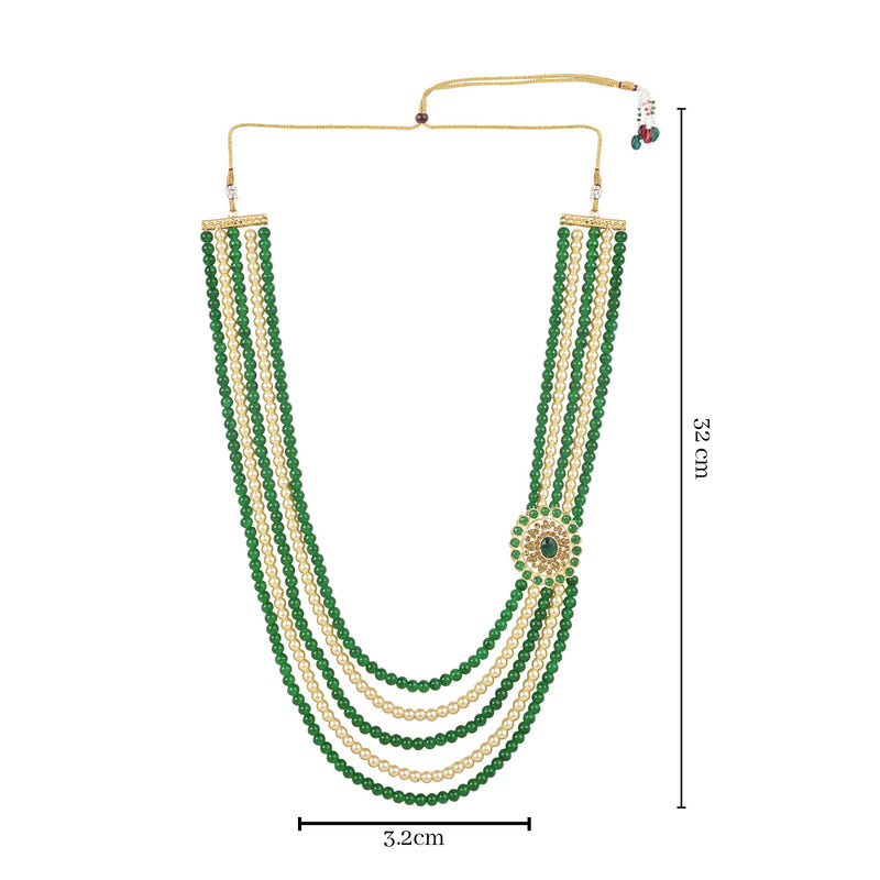 Samar Green Necklace For Men