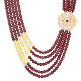 Mayank Maroon Necklace For Men