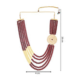 Mayank Maroon Necklace For Men